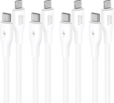 Oplaadkabel geschikt voor Apple - Usb C naar Lightning kabel - 4 stuks - 1 meter - Wit