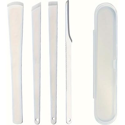 Professionele Pedicure Mes Set Professionele Voet Eelt Verwijderaar RVS Nagel Exfoliërende Set white
