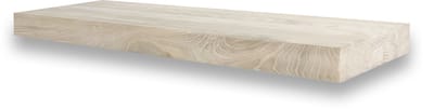 Wandplank zwevend eiken recht 80 x 20 cm - Eikenhouten wandplank - Wandplank - Zwevende wandplank - Fotoplank - Boomstam plank - Muurplank - Muurplank zwevend