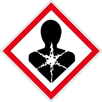 GHS08 gezondheidsgevaar bord | gecoat dibond materiaal | 10 x 10 cm