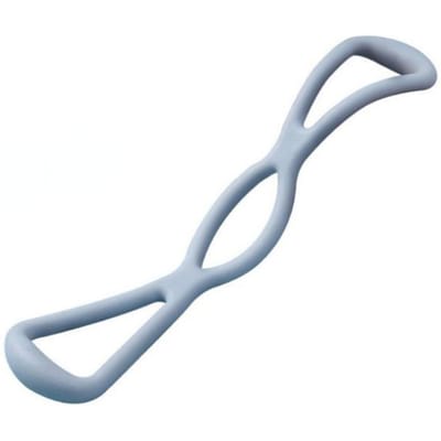 Bandes de résistance Yoga 8 mots, dispositif de Tension, corde d'entraînement du dos, ceinture extensible à cou ouvert, équipement de Fitness en Silicone, exercice des bras bleu