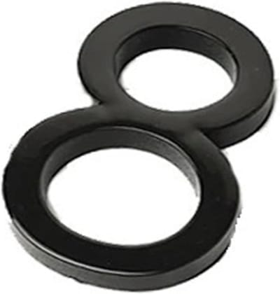Huisnummer Plaat - Deurplaat Sticker - Adres Aangeven - Gegalvaniseerd Acryl - 6 cm Hoog - Zwart