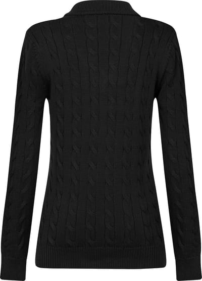 Felix Hardy Gebreide Polo Trui - Polo Kraag - Sweater Dames Zwart - M