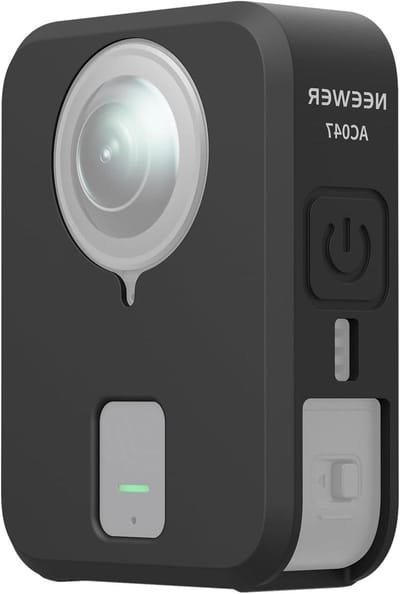 Beschermhoes Camera - Silicone Cover - Actiecamera Beschermen - Volledige Toegang - 3.4 x 2.6 x 1.1 inch - Zwart