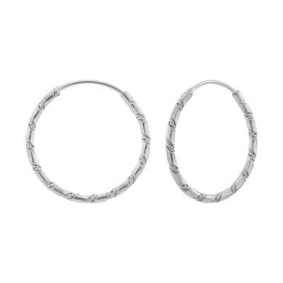 WeLoveSilver - Oorringen - 925 Zilver - Gevlochten Spiraal - 22mm
