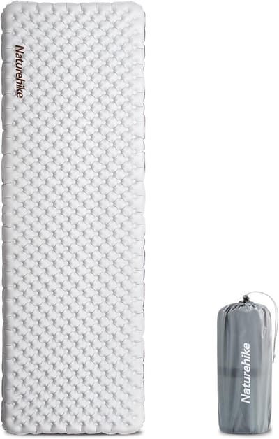 Kampeer Matras - Luchtbed Slaapmat - Outdoor slapen - Hoge R-waarde 8.8 - 186 x 58 cm - Wit