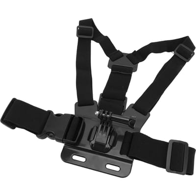 Sportcamera Borstband Snelontgrendeling Verstelbare Actiecamera Borstmontage voor Action 4 voor Ace black