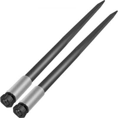 VEVOR frontlader tanden balen tanden 49 inch balen vork tanden capaciteit 1814 kg pallet vork 124,4 cm bruto gewicht 26,36 kg voor tractor accessoires zwarte balen vork frontlader staal 2 stuks