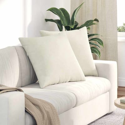vidaXL - Zitkussens - 2 - pcs - Crème - 60 - x - 60 - cm - Corduroy - stof