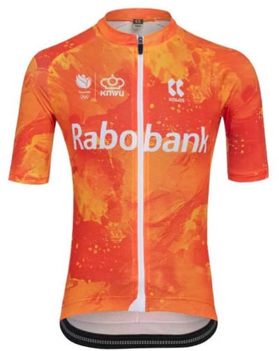 Kalas Knwu Z6 Korte Mouw Wielertrui Oranje 152 cm Jongens