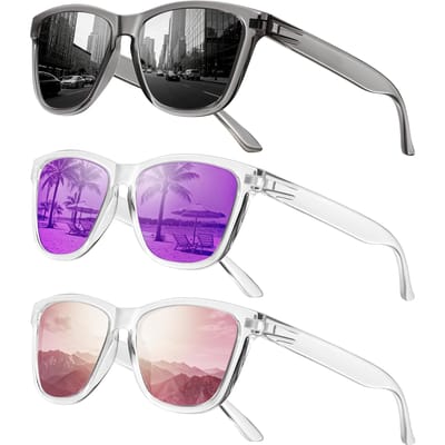Lunettes de soleil Lunettes de soleil polarisées pour femmes et hommes Lentilles miroir rétro pour la conduite, la pêche Protection UV400 United States gray