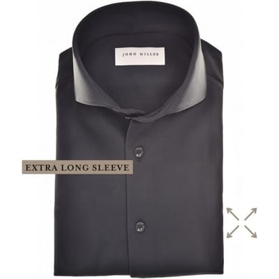 John Miller Overhemd Plain Hyperstretch Comfort Shirt Mouwlengte 7 Donker Blauw / male