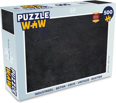 Puzzel Industrieel - Beton print - Grijs - Vintage - Rustiek - Legpuzzel - Puzzel 500 stukjes