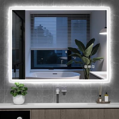 LED Badkamerspiegel met Bluetooth Speaker, Touch Sensor & Anti-Fog Functie – 600 x 800 mm