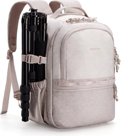 Kameratas voor DSLR en SLR, Compacte Fototas met Schouderriem, 2-in-1 Reisrugzak, Geschikt voor 12.9 Inch iPad, Ideaal voor Sony, Canon en Nikon Fotografen