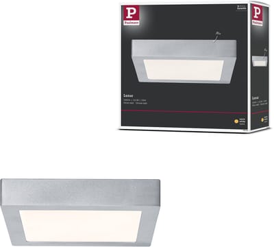 LED-paneel Lunar hoekig 225x225 mm 12,5W 1140lm 3000K Chroom mat
