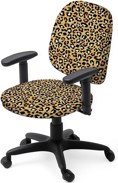 Leopard Stoelhoezen voor Kantoor, 2 Stuks Rekbare Cheetah Design Hoezen voor Bureau Stoelen, Bescherming en Stijl voor Kantoorinrichting