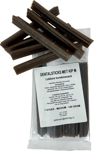 Kauwsnacks Hond I AM - Dental Sticks Kip M 16X7 - Ondersteunt Gebitsverzorging, Vermindert Tandplak