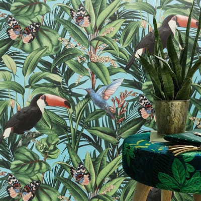 ERISMANN Vliesbehang 10121-18 bloemen groen Jungle behang tropisch Paradiso