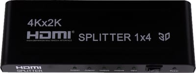 Eisenz HDMI Splitter 1x4 – 4K UHD – 1 Ingang naar 4 Uitgangen – Gelijktijdige Weergave op 4 Schermen
