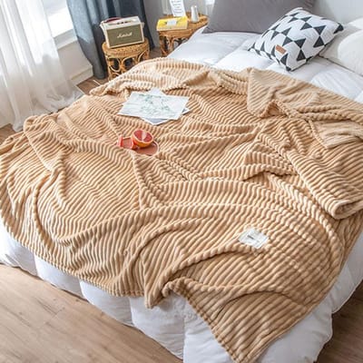 Deken Verdikte koraalfleece Deken Dutje Dekbed Flanellen lakens Kantoor Lunchpauze Airconditioner Melkfluweel Dekbed Warm houden 120X200cm lichte koffiekleur
