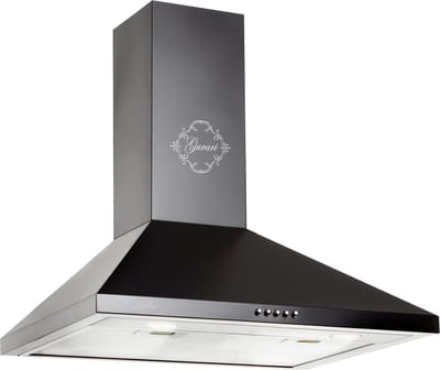 GURARI Wandafzuigkap GCH C 147 BL 5 N+Koolfilter, Afzuigkap 50cm/ compleet in zwart/ 1000m³/h