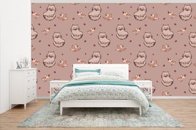 Behang - Fotobehang Dieren - Kinderen - Patronen - Breedte 500 cm x hoogte 280 cm