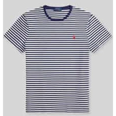 T-shirt Korte Mouw Polo Ralph Lauren Custom Slim Fit Striped T-Shirt - Navy/White