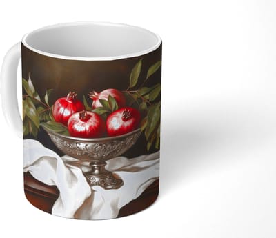 Mok - Koffiemok - Granaatappels - Klassiek - Vintage - Mokken - 350 ML - Beker - Koffiemokken - Theemok