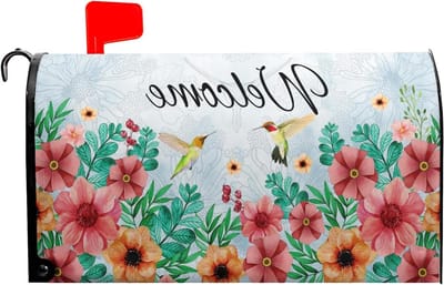 Brievenbushoes Magnetisch - Brievenbusdecoratie Cover - Brievenbus Versieren - Waterdicht Oxford Doek - 21 x 457 cm - Lente Bloemen