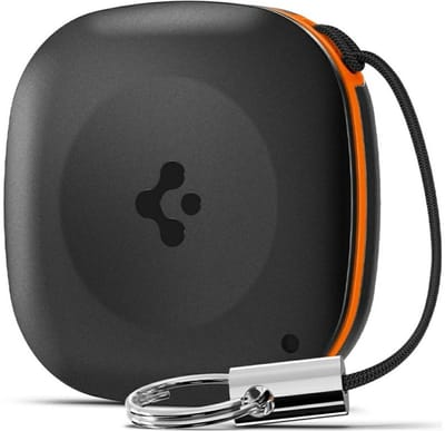 Spigen TagMe Bluetooth Tracker Zwart - Inclusief Koord en Batterij - Te Volgen met Zoek Mijn iPhone