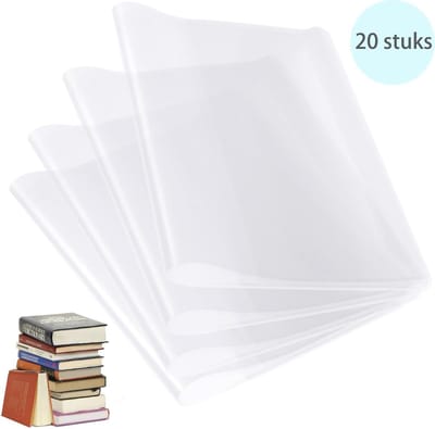 20 Stuks Book Sleeve - A4 - Boek Hoes - Boekenhoes - Insteekmappen - Verdikt - voor boeken en notitieboeken, oefenboeken, schoolboeken en boekomslagen - Transparant