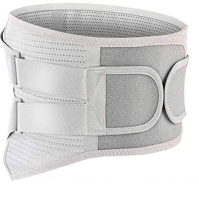 Ceinture de Sport Support Lombaire Design Ergonomique Pour Hernies Discales Soulagement Sciatique Hommes Femmes XXL grise
