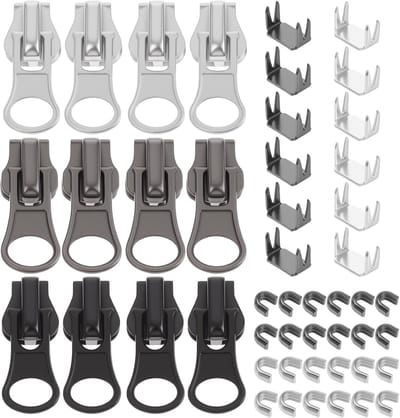 Ritssluiting Reparatie Set - Universele Onderdelen - Kleding Repareren - 48 Delige Kit - Compact Formaat