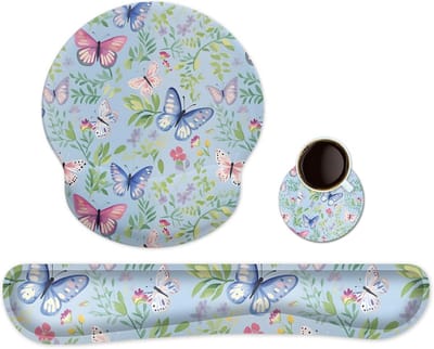 Ergonomische Toetsenbord en Muis Mat Set met Comfortabel Polssteun voor Laptop en PC - Pijnverlichting