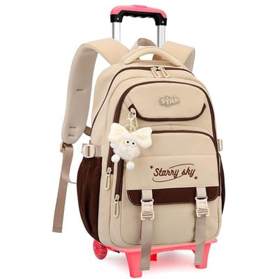 Schoolrugzak met Wielen voor Kinderen Rolrugzak voor Meisjes Student Rugzak 2/6 Wielen Trolley Schooltassen Kinder Boekentas