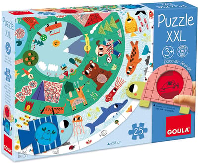 Jumbo Goula Puzzle XXL Discover Animals - 25 pcs. 2D Puzzels