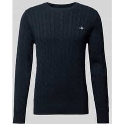 Gant Pullover Cable Navy - Maat XXL - Heren - Pullovers