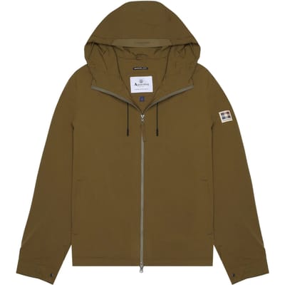 Aquascutum Active Hooded Stretch Windbreaker Army Green Jacket