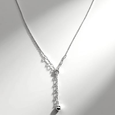 Cavill - Zilveren Ketting - 925 Sterling Zilver - Verstelbare 45-50 cm - Elegante V Vorm Hanger - Minimalistisch Design - Dames