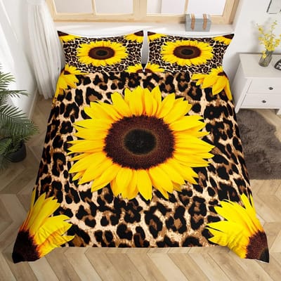 Luipaardprint Dekbedovertrekset Queen Cheetah Beddengoedsets Geometrische Dekbedovertrek Afrikaanse Safari Dieren Quiltovertrek Kamerdecor EU single(135x200cm)