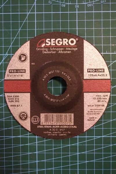 Segro Pro-Line afbraamschijf 125 x 6.4 x 22.2mm
