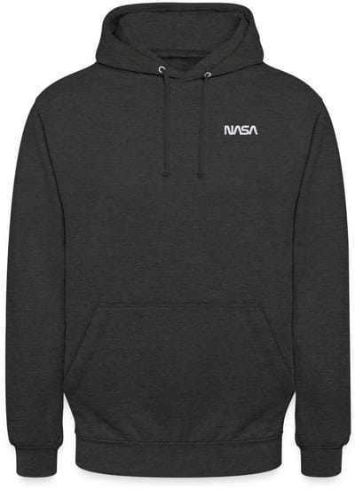 NASA Logo Klein Wit Borduurwerk Hoodie Unisex