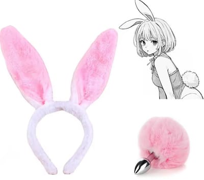 Konijnenoren met buttplug - Cosplay rollenspel - Bunny - Anaal - Anime - Set