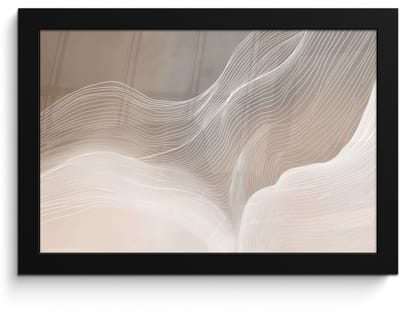 Poster in lijst - Fotolijst 30x20 cm - Posters - Golvende lijnen - Luchtstromen - Harmonieus - Posterlijst zwart - Decoratie - Wanddecoratie woonkamer - Muurdecoratie slaapkamer