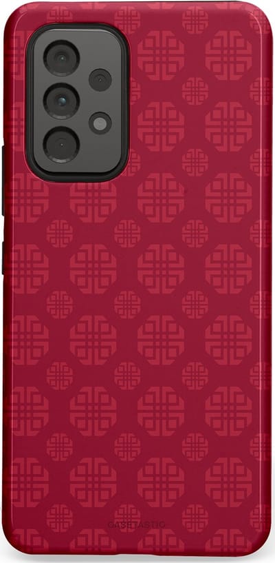 Casetastic Hoesje Geschikt voor Samsung A53 - Stijlvolle Beschermende Duo-layer Case - Oosters Rood