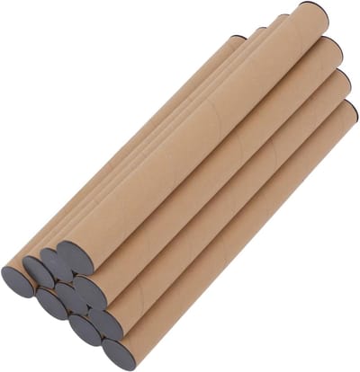 Papieren Rollen - Verzendkokers - Documenten Beschermen - Stevige Sluiting - 10 Stuks - Khaki