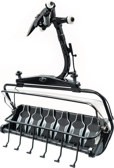 Jägerndorfer - 86505 Zetel voor 6 Personen D-Line Zwart Grijs Miniatuur Model - 1:32 - Kerstdorp