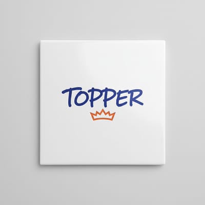 Topper Tekst Decoratieve Tegel 15×15 cm – Stoere Motiverende Wandtegel voor Huis, Kantoor & Cadeau Decor