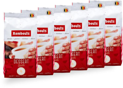 Rombouts Dessert Barista Koffiebonen – 6 x 500 gram – 3KG Voordeelverpakking – Zachte Dessert koffie
